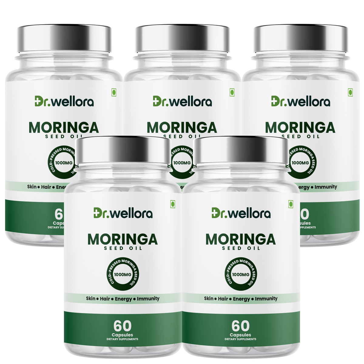 Moringa Seed Oil Capsules – Cold-Pressed Morning Glory Seed Oil for Skin, Hair & Daily Wellness