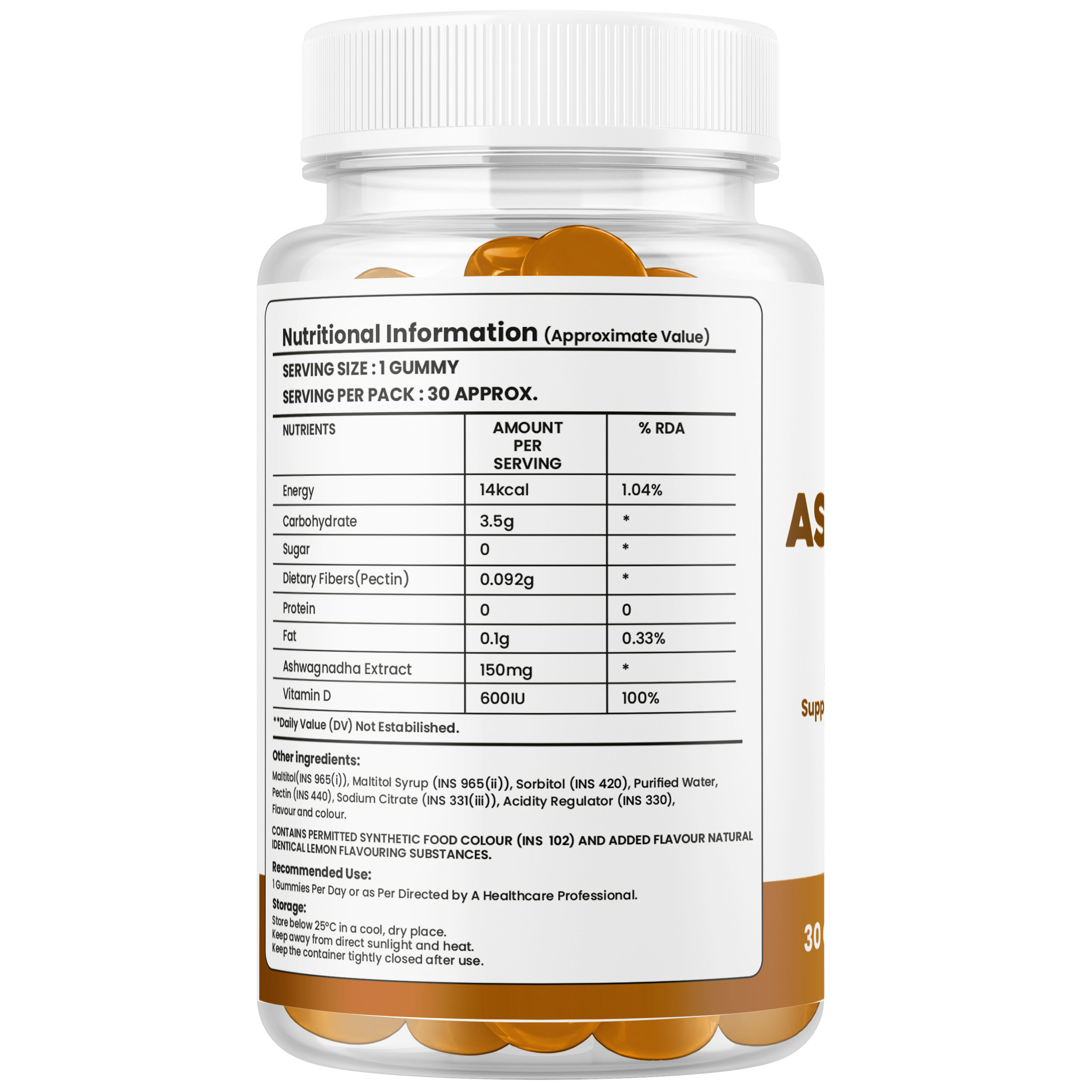 Ashwagandha Gummies with Vitamin D – Stress, Mood & Sleep Support