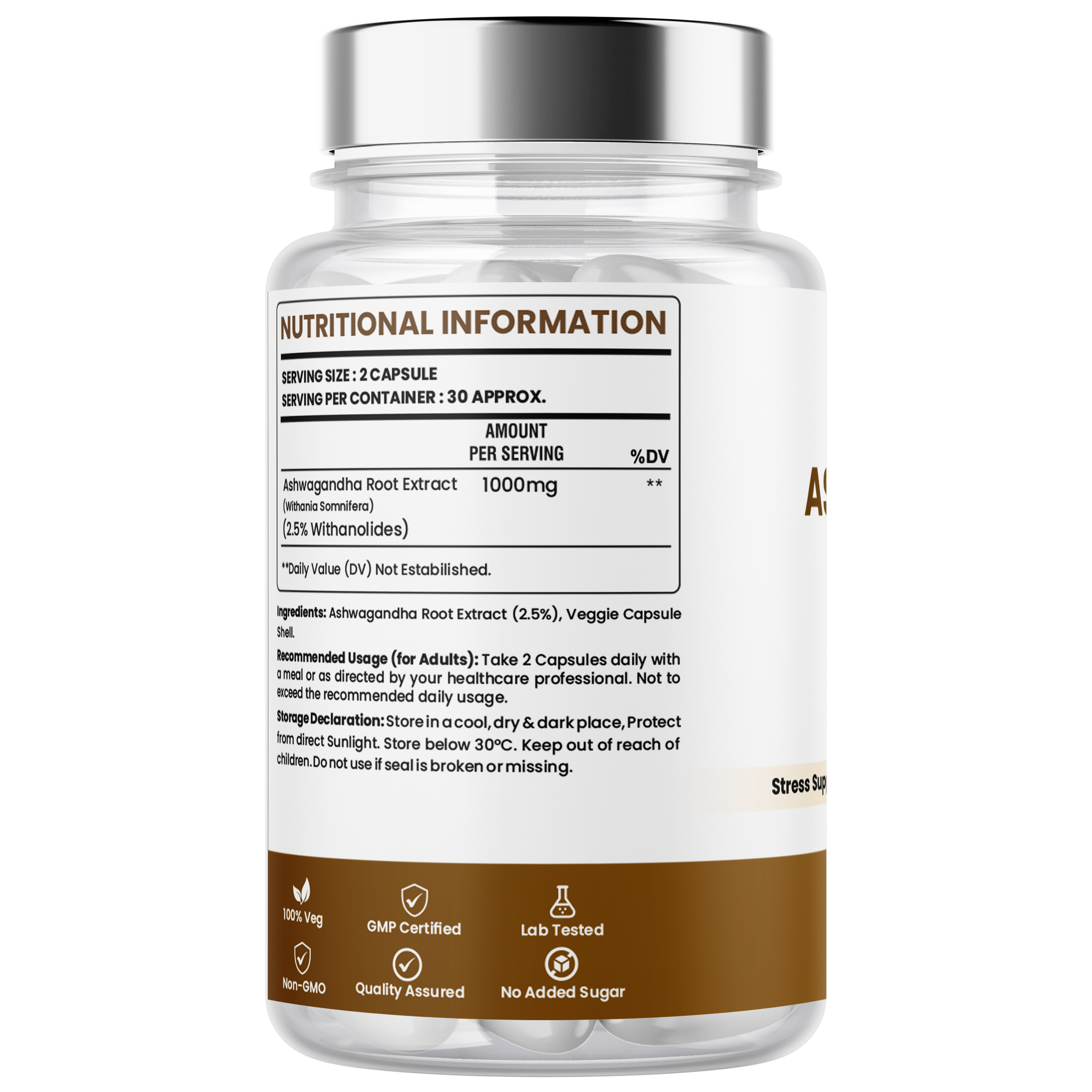 Ashwagandha Capsules 1000mg – Stress Management, Sleep & Daily Wellness Support