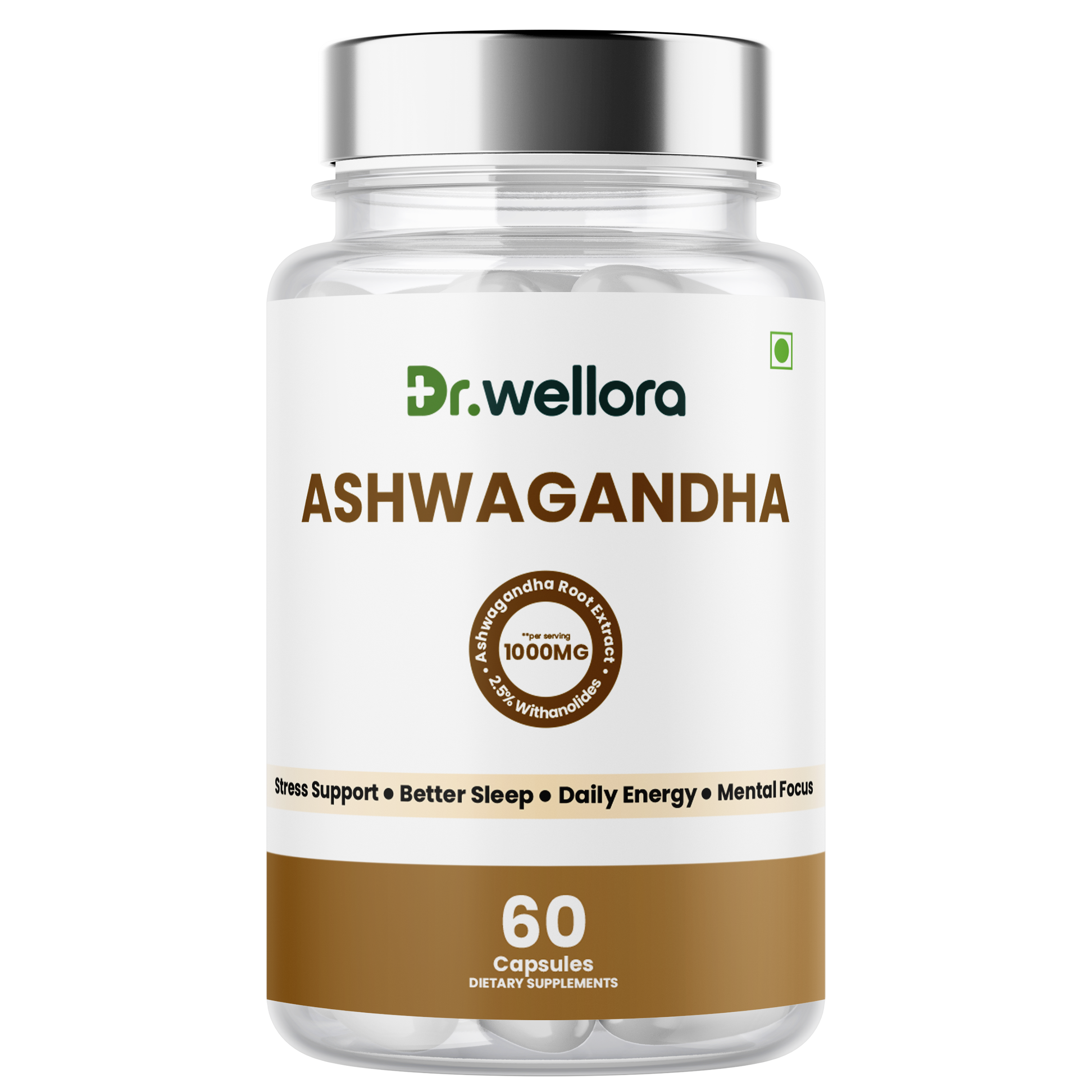 Ashwagandha Capsules 1000mg – Stress Management, Sleep & Daily Wellness Support
