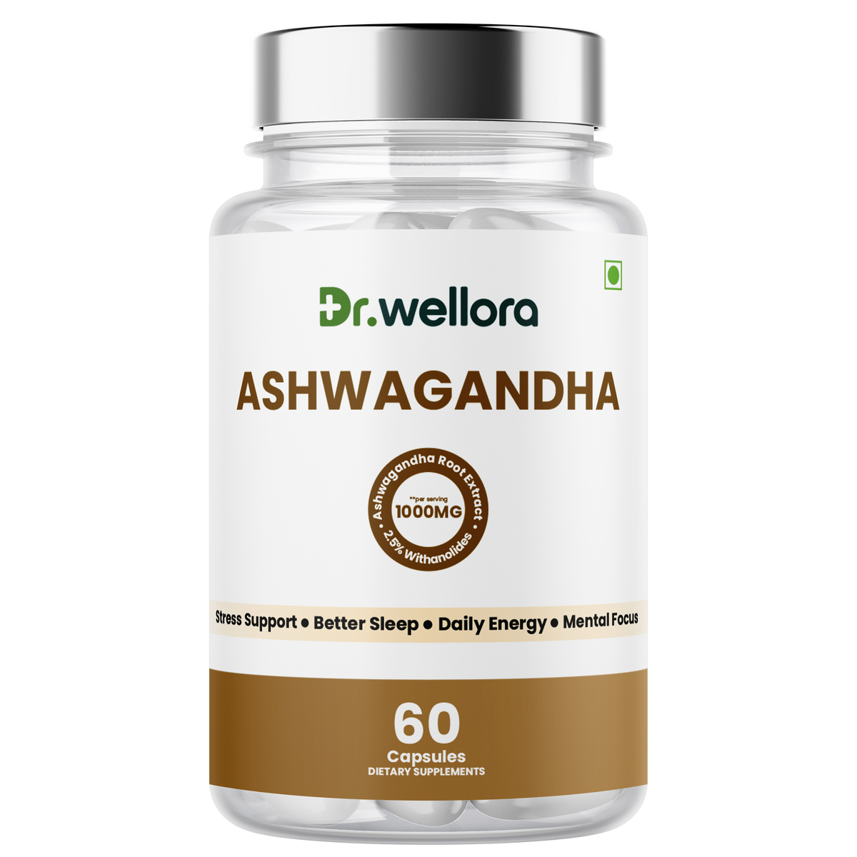 Ashwagandha Capsules 1000mg – Stress Management, Sleep & Daily Wellness Support