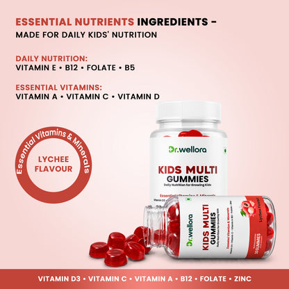Kids Multivitamin Gummies with Vitamins & Minerals – Daily Nutrition Support for Growing Kids