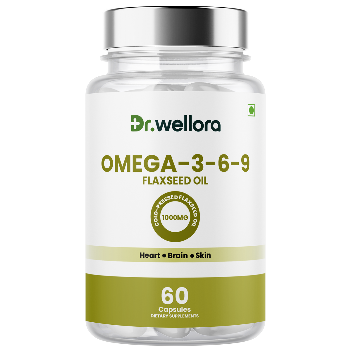 Omega 3-6-9 Flaxseed Oil Capsules – Heart, Brain & Skin Nutritional Support