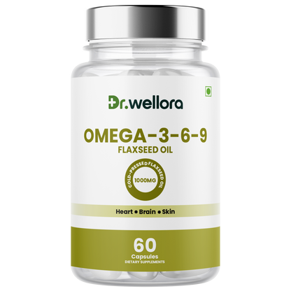 Omega 3-6-9 Flaxseed Oil Capsules – Heart, Brain & Skin Nutritional Support