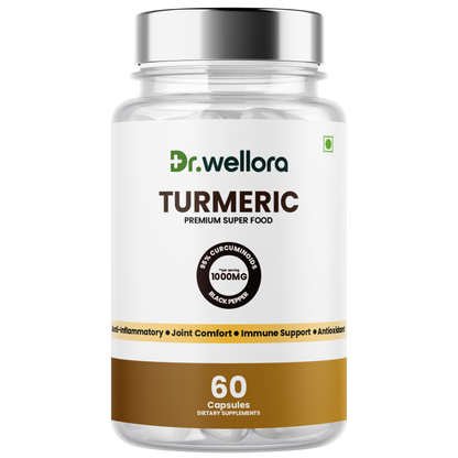 Turmeric Capsules 1000mg with Curcumin & Black Pepper Extract – Joint Comfort & Antioxidant Support