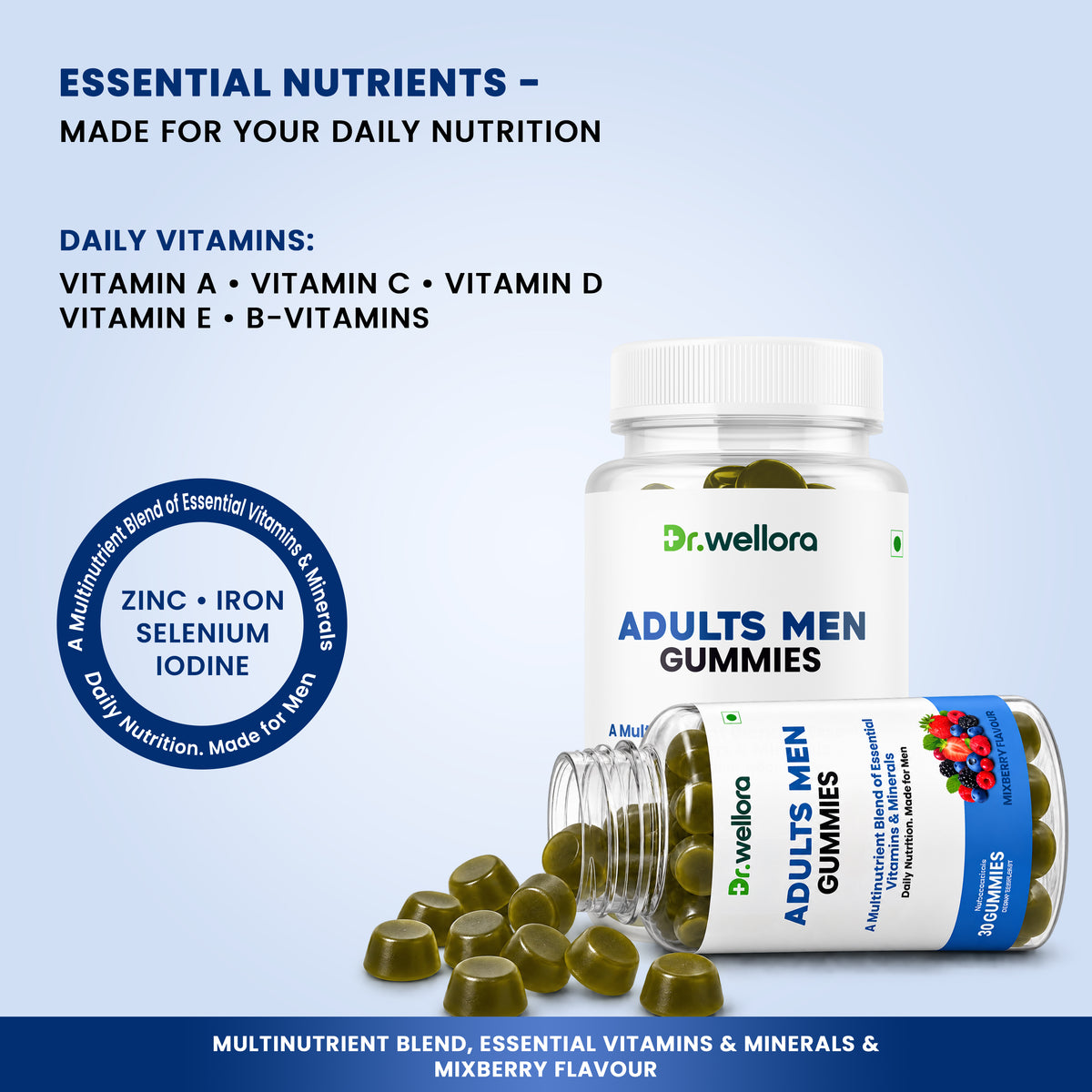 Men’s Multivitamin Gummies with Essential Vitamins & Minerals – Daily Nutrition Support