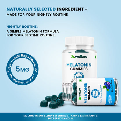 Melatonin Gummies 5mg – Sleep Support for Relaxation & Nighttime Wellness