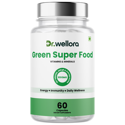 Green Superfood Capsules with Spinach, Barley Grass & Wheatgrass – Energy, Immunity & Daily Wellness
