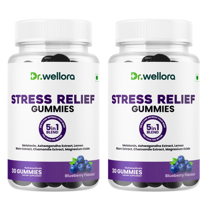 Stress Relief Gummies with Melatonin & Ashwagandha – Sleep & Relaxation Support