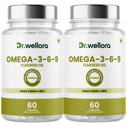 Omega 3-6-9 Flaxseed Oil Capsules – Heart, Brain & Skin Nutritional Support
