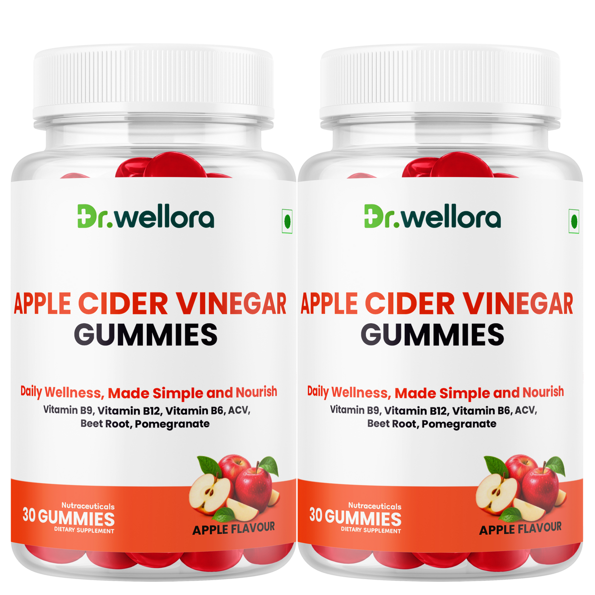 Apple Cider Vinegar Gummies with B Vitamins, Beetroot & Pomegranate – Daily Wellness Support