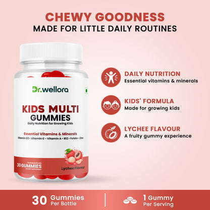 Kids Multivitamin Gummies with Vitamins & Minerals – Daily Nutrition Support for Growing Kids
