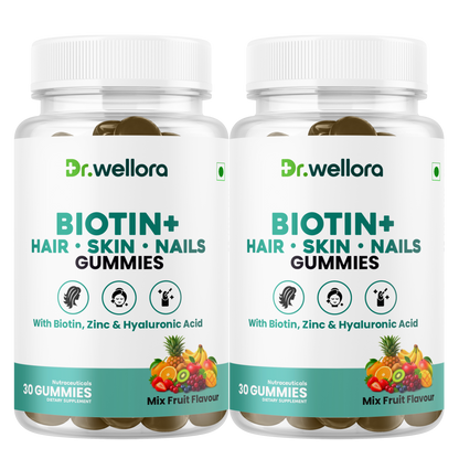 Biotin Gummies for Hair, Skin & Nails with Zinc & Hyaluronic Acid – Beauty Support
