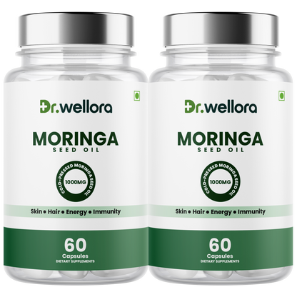 Moringa Seed Oil Capsules – Cold-Pressed Morning Glory Seed Oil for Skin, Hair & Daily Wellness