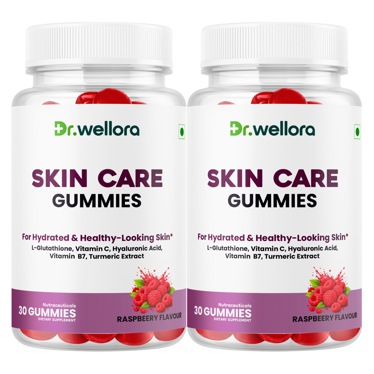 Skin Care Gummies with Glutathione, Vitamin C & Hyaluronic Acid – Hydration & Healthy-Looking Skin Support