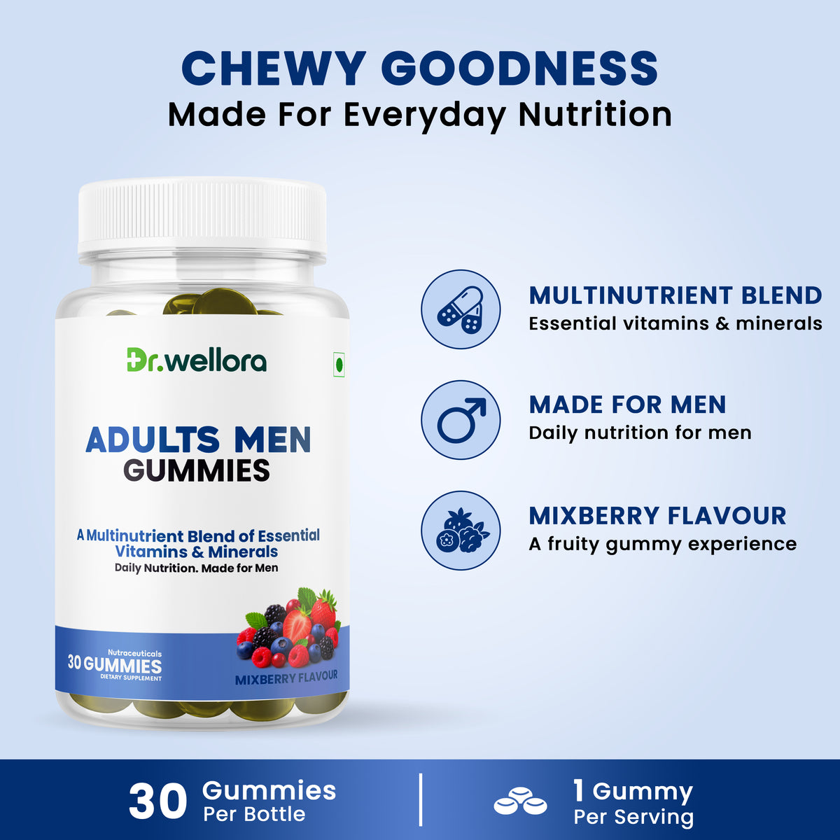 Men’s Multivitamin Gummies with Essential Vitamins & Minerals – Daily Nutrition Support