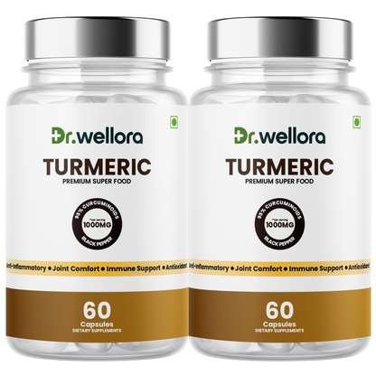 Turmeric Capsules 1000mg with Curcumin & Black Pepper Extract – Joint Comfort & Antioxidant Support