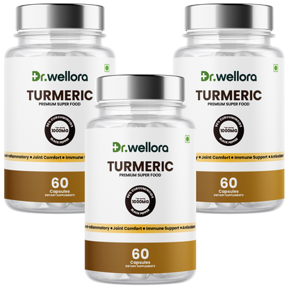 Turmeric Capsules 1000mg with Curcumin & Black Pepper Extract – Joint Comfort & Antioxidant Support