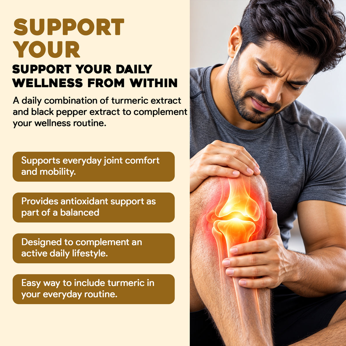 Turmeric Capsules 1000mg with Curcumin & Black Pepper Extract – Joint Comfort & Antioxidant Support