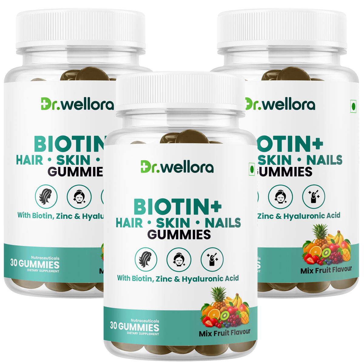 Biotin Gummies for Hair, Skin & Nails with Zinc & Hyaluronic Acid – Beauty Support