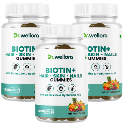 Biotin Gummies for Hair, Skin & Nails with Zinc & Hyaluronic Acid – Beauty Support