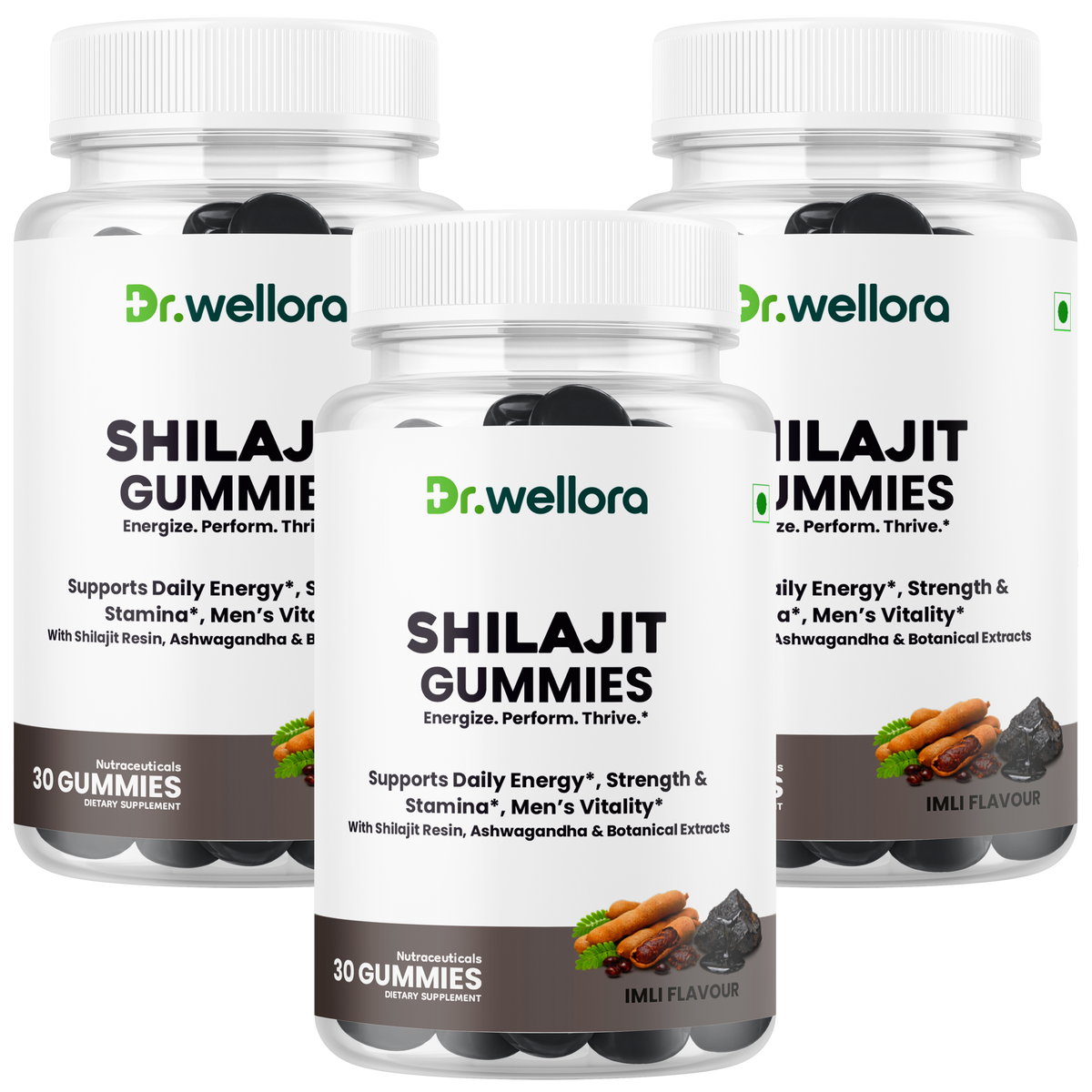Shilajit Gummies with Ashwagandha & Botanical Extracts – Energy, Strength & Men’s Wellness Support