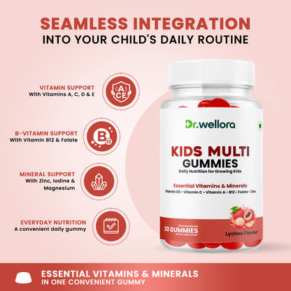 Kids Multivitamin Gummies with Vitamins & Minerals – Daily Nutrition Support for Growing Kids