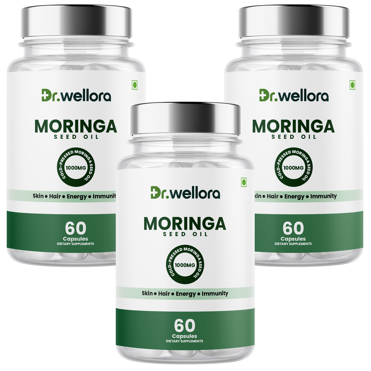 Moringa Seed Oil Capsules – Cold-Pressed Morning Glory Seed Oil for Skin, Hair & Daily Wellness
