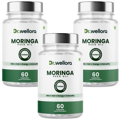 Moringa Seed Oil Capsules – Cold-Pressed Morning Glory Seed Oil for Skin, Hair & Daily Wellness