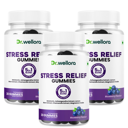 Stress Relief Gummies with Melatonin & Ashwagandha – Sleep & Relaxation Support