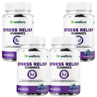 Stress Relief Gummies with Melatonin & Ashwagandha – Sleep & Relaxation Support