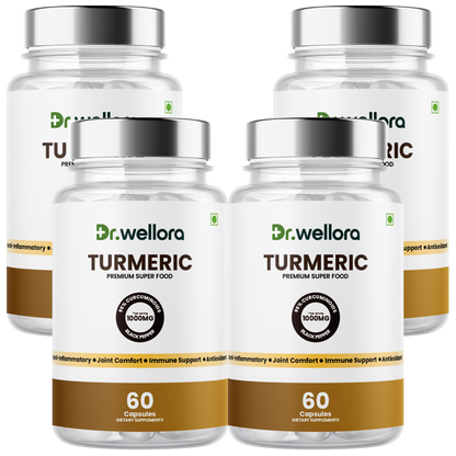 Turmeric Capsules 1000mg with Curcumin & Black Pepper Extract – Joint Comfort & Antioxidant Support