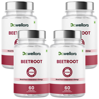 Beetroot Capsules with Beetroot Extract, Grape Seed & L-Arginine – Blood Flow & Energy Support