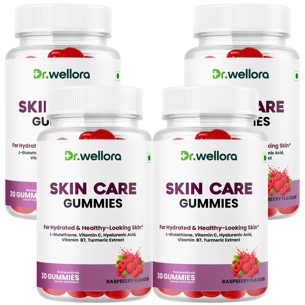 Skin Care Gummies with Glutathione, Vitamin C & Hyaluronic Acid – Hydration & Healthy-Looking Skin Support