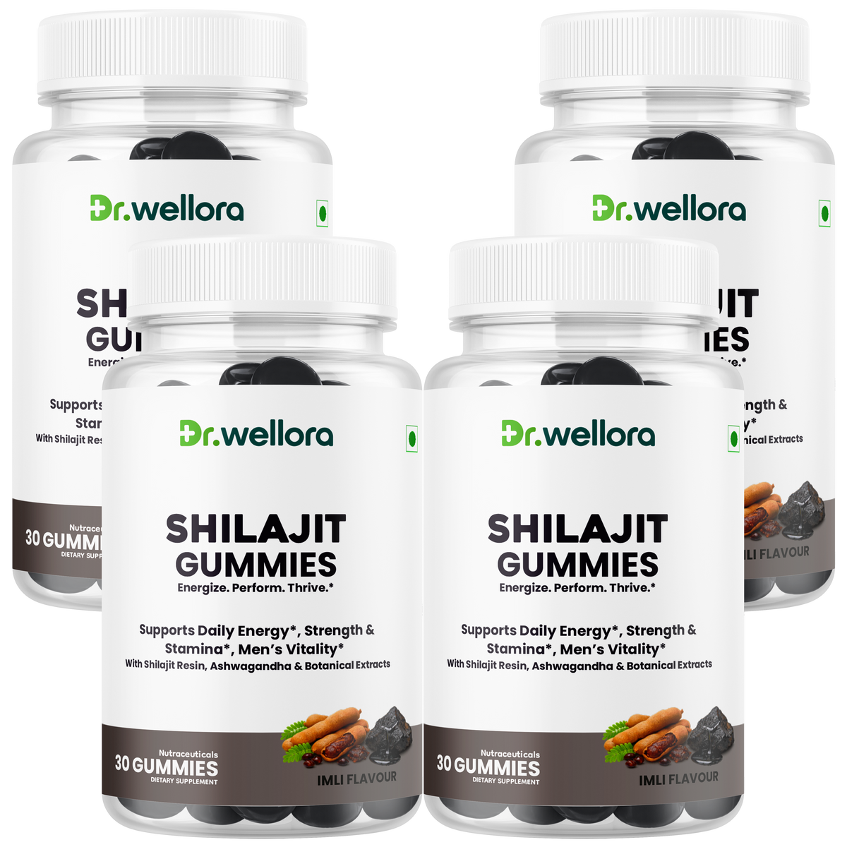 Shilajit Gummies with Ashwagandha & Botanical Extracts – Energy, Strength & Men’s Wellness Support