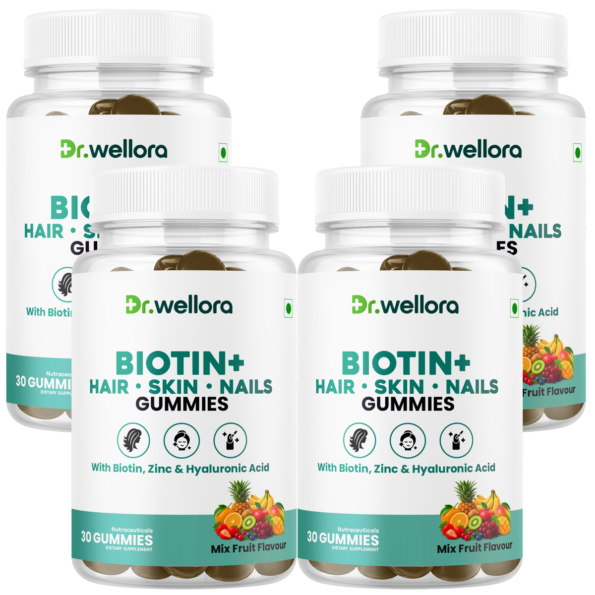 Biotin Gummies for Hair, Skin & Nails with Zinc & Hyaluronic Acid – Beauty Support