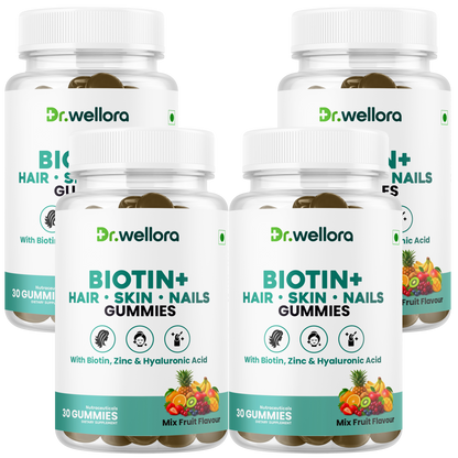 Biotin Gummies for Hair, Skin & Nails with Zinc & Hyaluronic Acid – Beauty Support