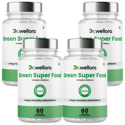 Green Superfood Capsules with Spinach, Barley Grass & Wheatgrass – Energy, Immunity & Daily Wellness