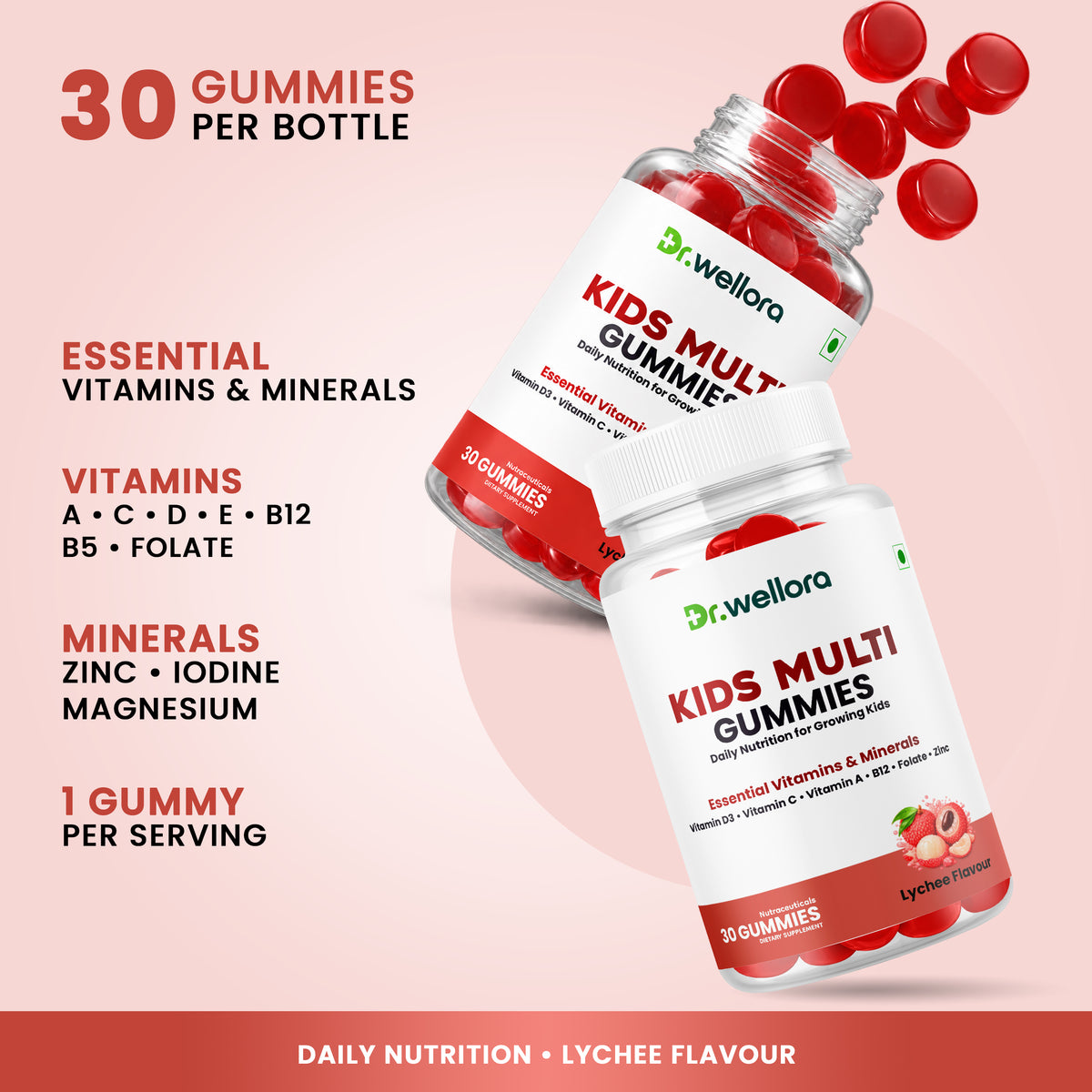 Kids Multivitamin Gummies with Vitamins & Minerals – Daily Nutrition Support for Growing Kids