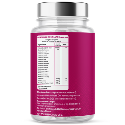 Women’s Probiotic 50 Billion – Vaginal & Gut Health (60 Caps)