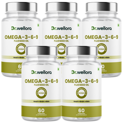 Omega 3-6-9 Flaxseed Oil Capsules – Heart, Brain & Skin Nutritional Support