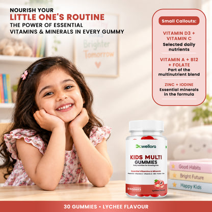 Kids Multivitamin Gummies with Vitamins & Minerals – Daily Nutrition Support for Growing Kids