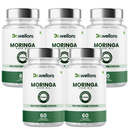 Moringa Seed Oil Capsules – Cold-Pressed Morning Glory Seed Oil for Skin, Hair & Daily Wellness