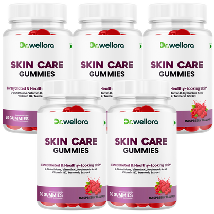 Skin Care Gummies with Glutathione, Vitamin C & Hyaluronic Acid – Hydration & Healthy-Looking Skin Support