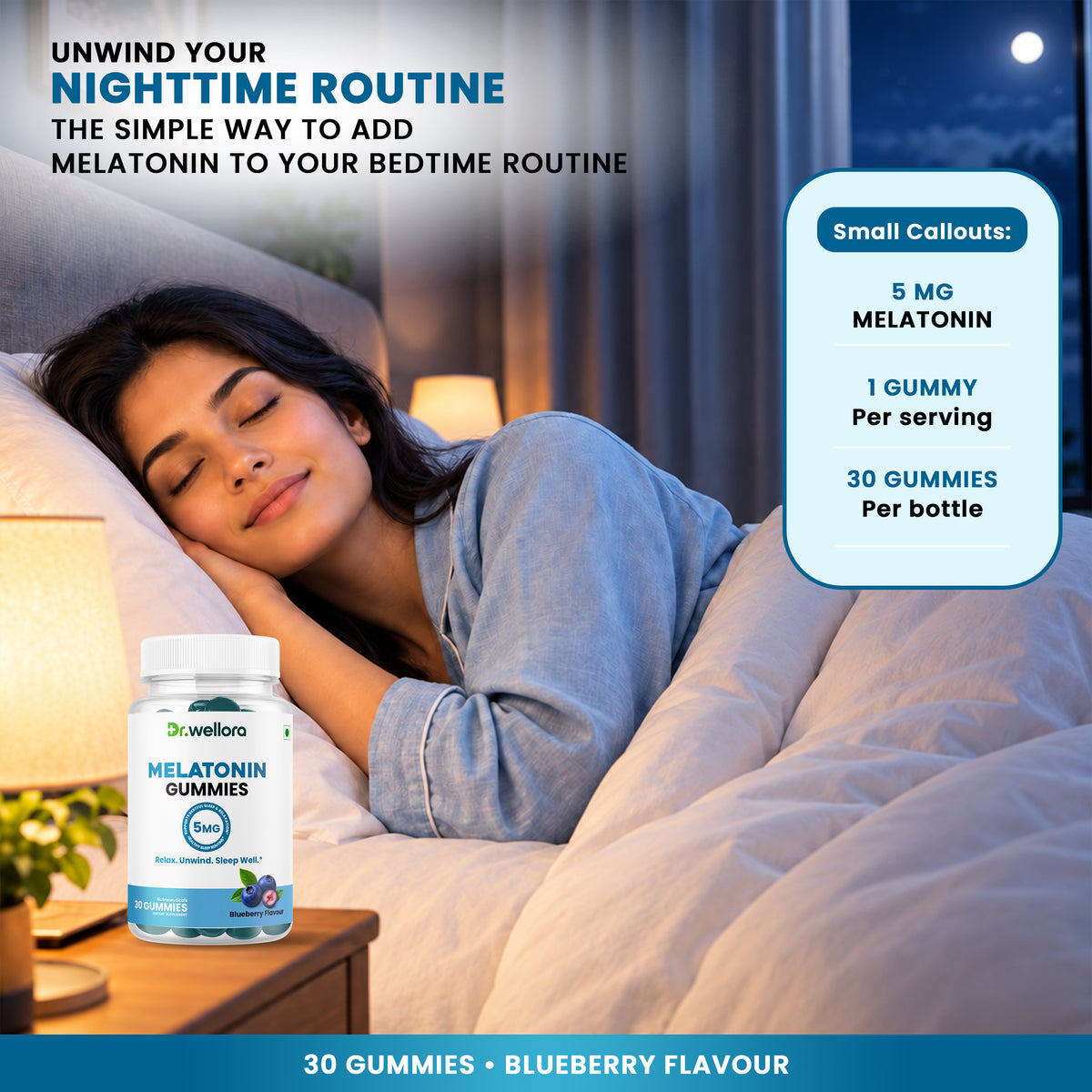 Melatonin Gummies 5mg – Sleep Support for Relaxation & Nighttime Wellness