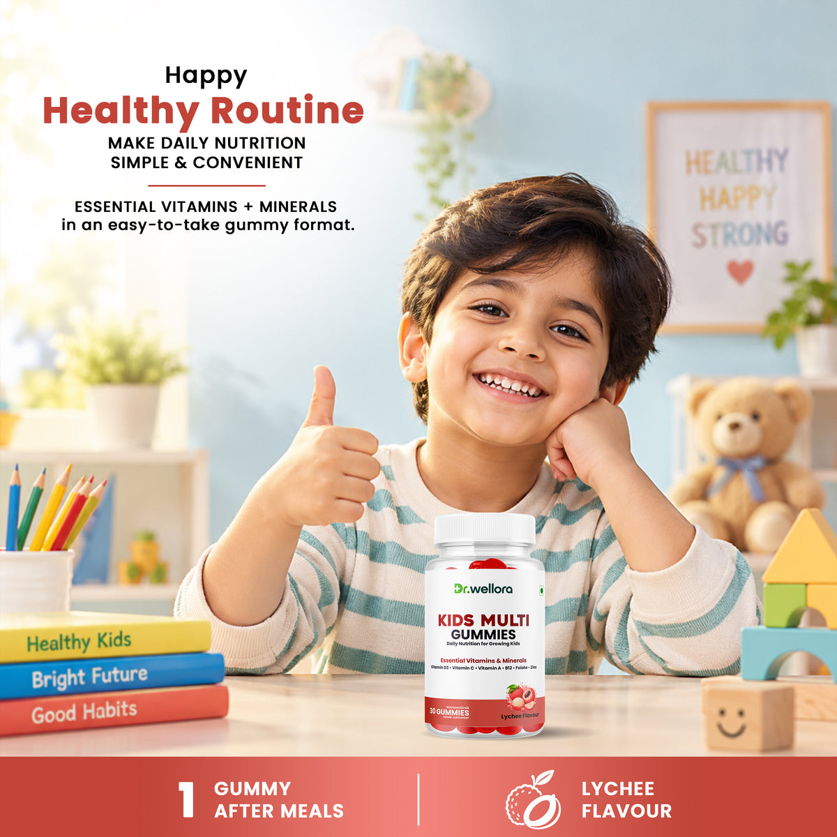 Kids Multivitamin Gummies with Vitamins & Minerals – Daily Nutrition Support for Growing Kids