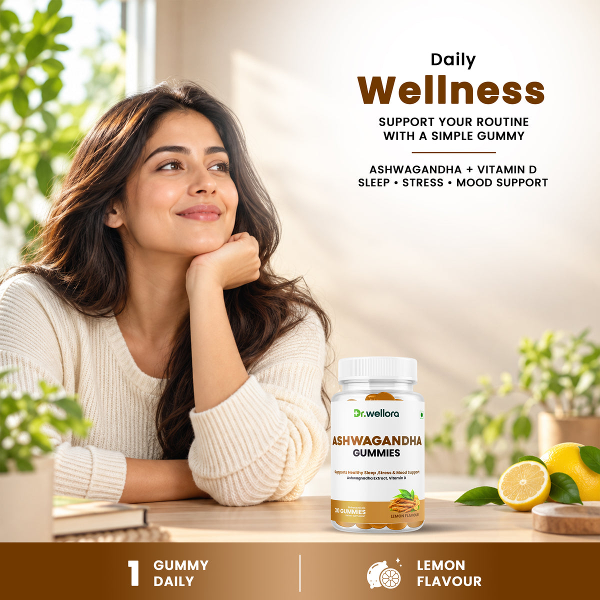 Ashwagandha Gummies with Vitamin D – Stress, Mood & Sleep Support