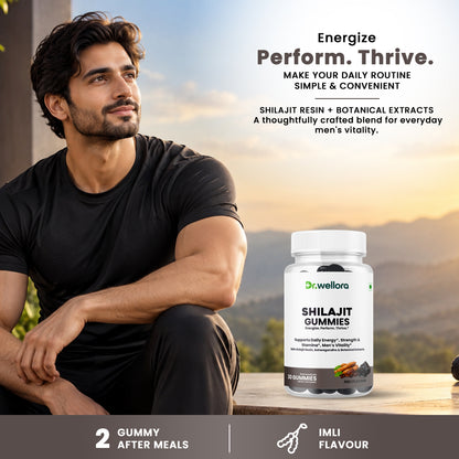 Shilajit Gummies with Ashwagandha & Botanical Extracts – Energy, Strength & Men’s Wellness Support