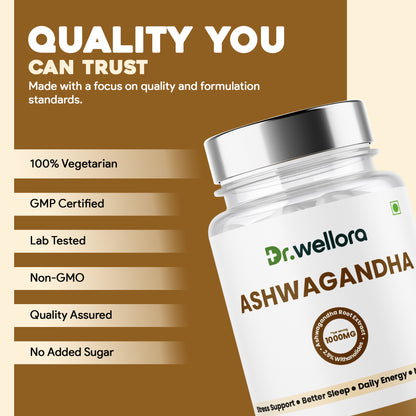 Ashwagandha Capsules 1000mg – Stress Management, Sleep & Daily Wellness Support