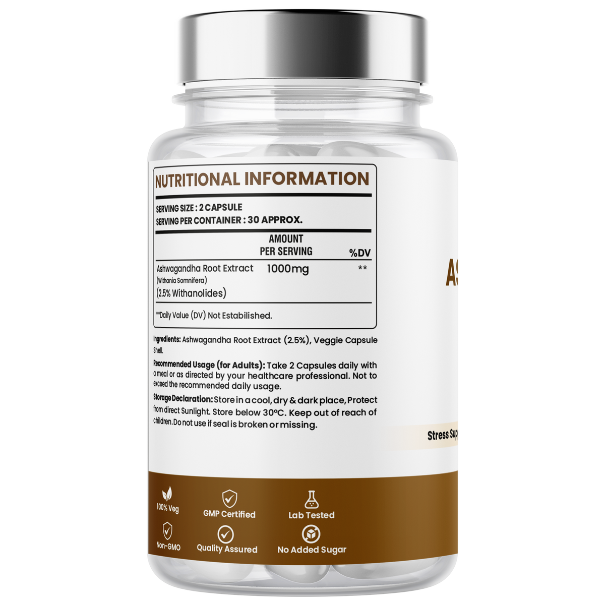 Ashwagandha Capsules 1000mg – Stress Management, Sleep & Daily Wellness Support